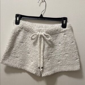 Cozy White Fleece Women's Shorts